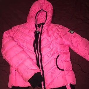 Neon pink Victoria’s Secret Sport coat
